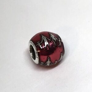 Authentic PANDORA Sterling Silver Charm Family Bonds Red Enamel